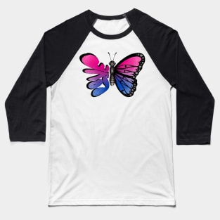 Bi Pride Butterfly Baseball T-Shirt